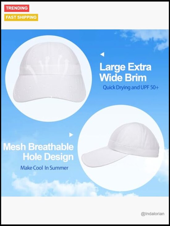 Large Wide Brim Baseball Sun Hat for Women Mesh Quick Dry Sports Ponytail Cap